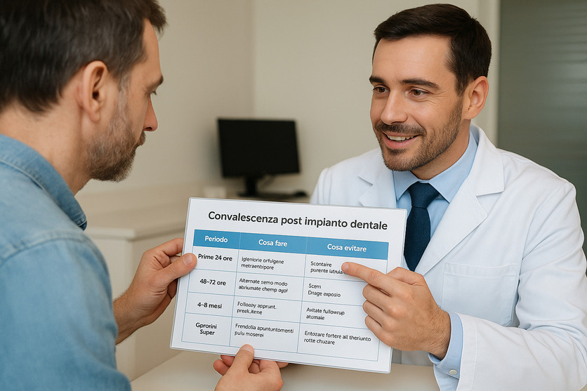 convalescenza dopo impianto dentale