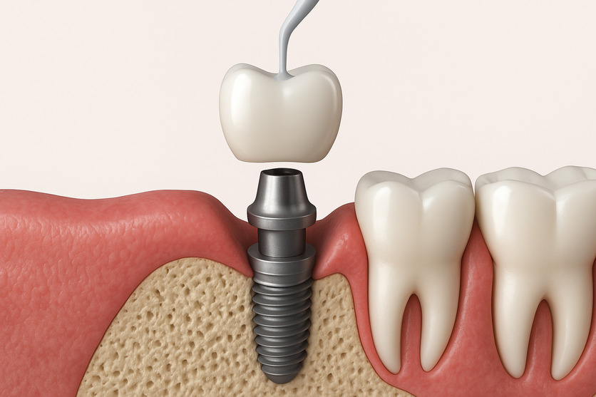 impianto dentale cementato