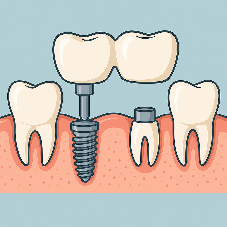 impianto dentale due denti