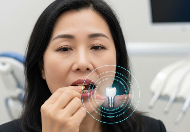 masticazione dopo impianto dentale